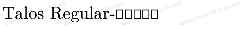 Talos Regular字体转换